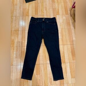 Express Women's Skinny Jeans - Dark Blue